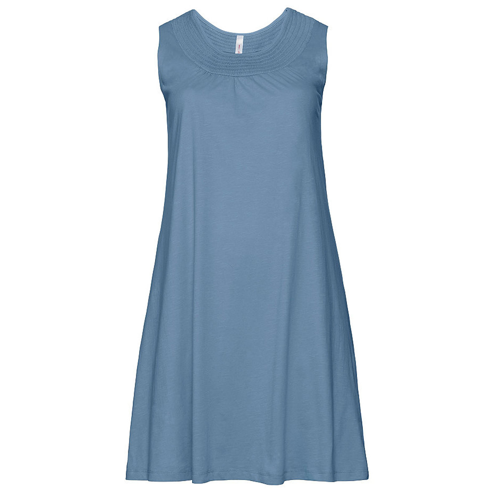 genial KLEID SOMMERKLEID Gr.48//50 SHIRTKLEID STRANDKLEID Blau 100/% Baumwolle